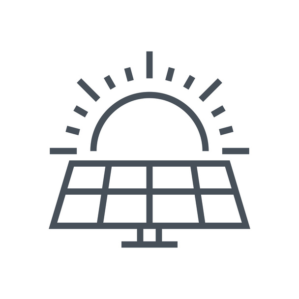Εικονίδιο ηλιακής ενέργειας - Διάνυσμα, εικόνα