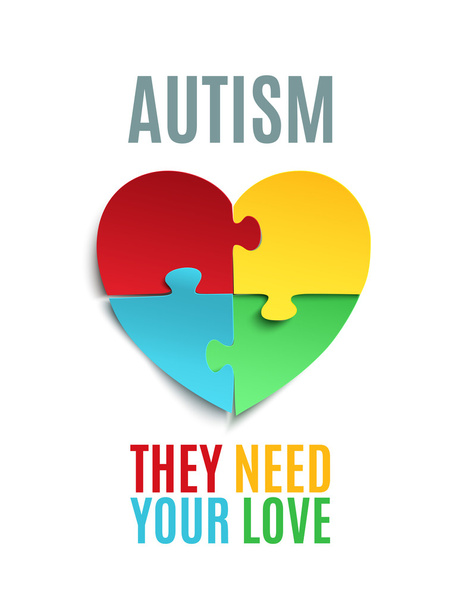 Autism awareness poster - Vector, imagen