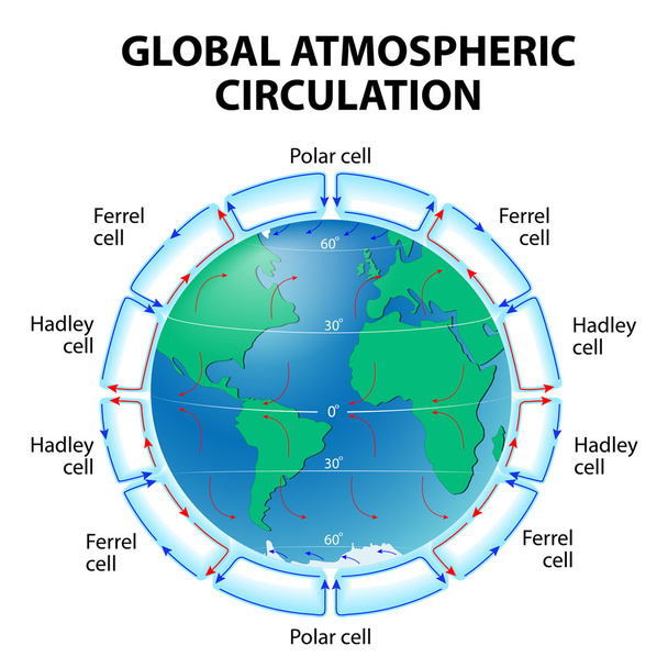Circulation of Atmosphere - Vector, Image
