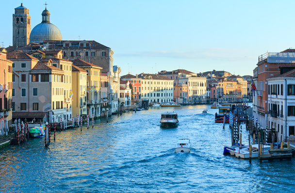 Canal Grande uitzicht ochtend. Venetië, Italië. - Foto, afbeelding