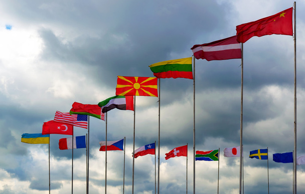 εθνικές σημαίες από άλλη χώρα - Φωτογραφία, εικόνα
