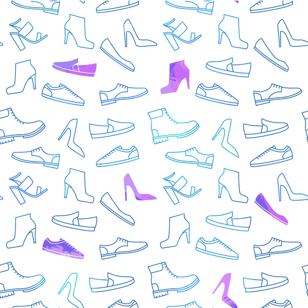 Vector shoes pattern. - Vector, Image