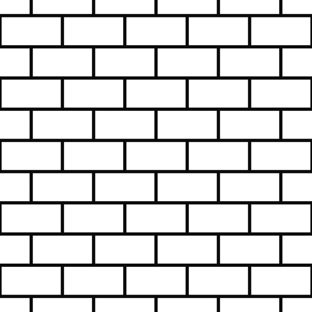 Repeating black and white vector brick pattern - Vector, Image
