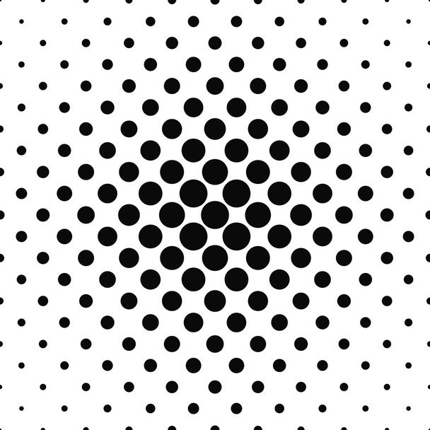 Seamless black and white vector circle pattern - Vector, Image