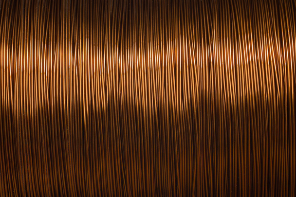 Carrete de alambre de cobre textura metal
 - Foto, imagen