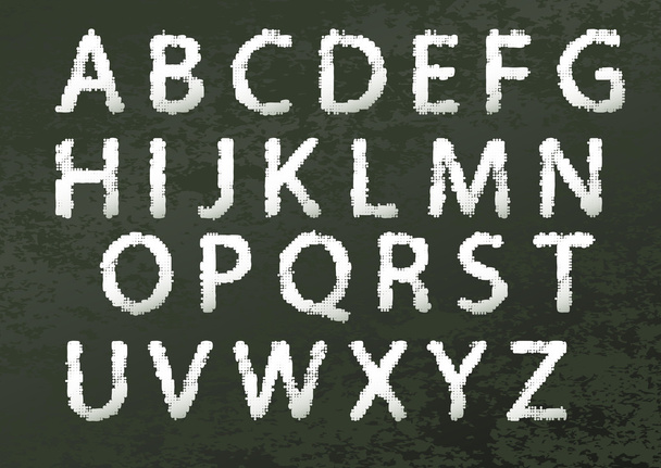 Kredą alfabet - Wektor, obraz