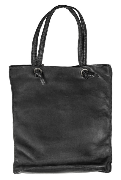 jednoduchá kabelka z černé umělé kůže - Fotografie, Obrázek