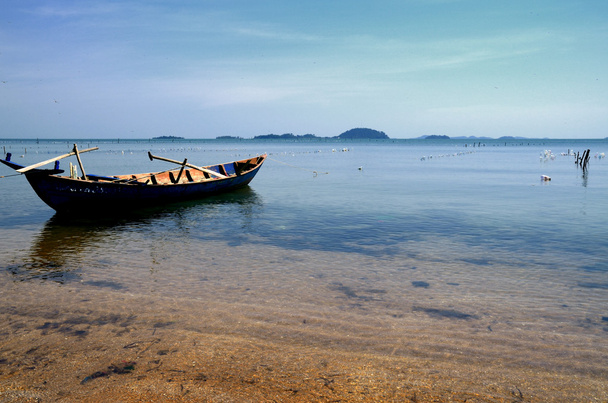A strand a nyúl-szigeten hajós - Fotó, kép