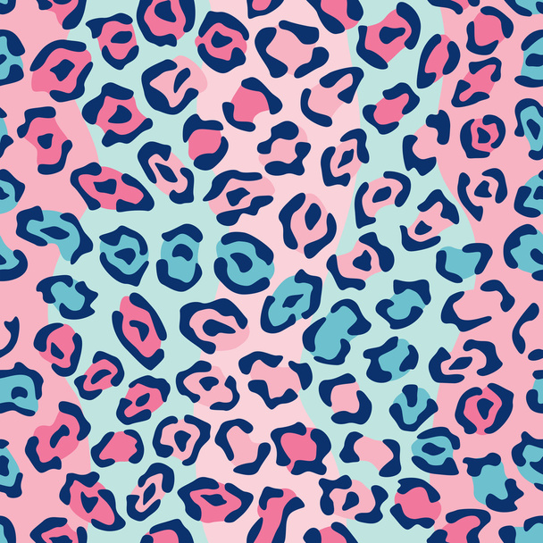 Spotted Cat Pattern in Baby Colors - Vector, Image