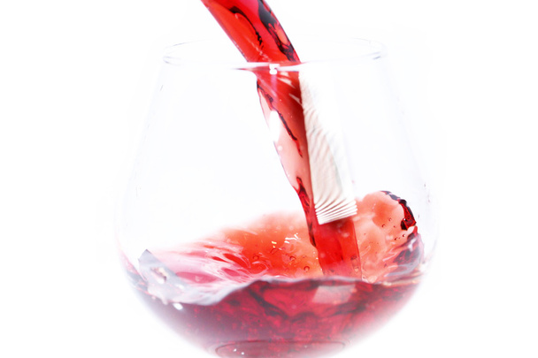 drops and splashes of wine - Foto, Bild