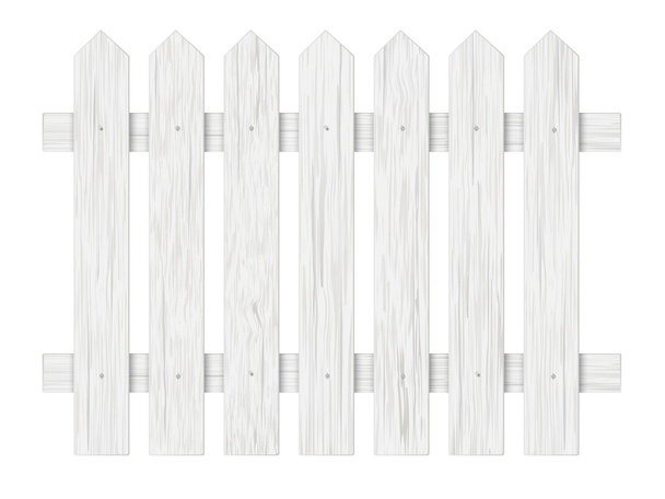 white wooden fence - Vektor, obrázek