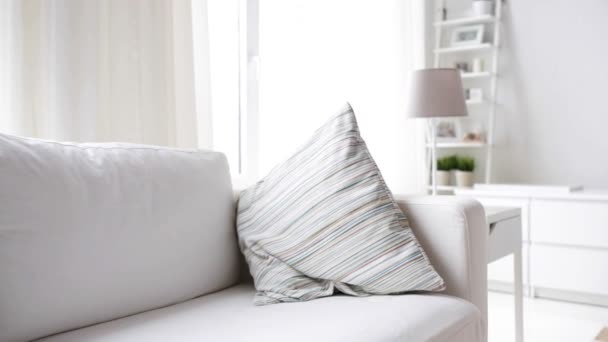 Beyaz mobilyalar ile modern oturma odası iç - Video, Çekim