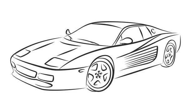 Ескіз спортивного автомобіля
. - Фото, зображення