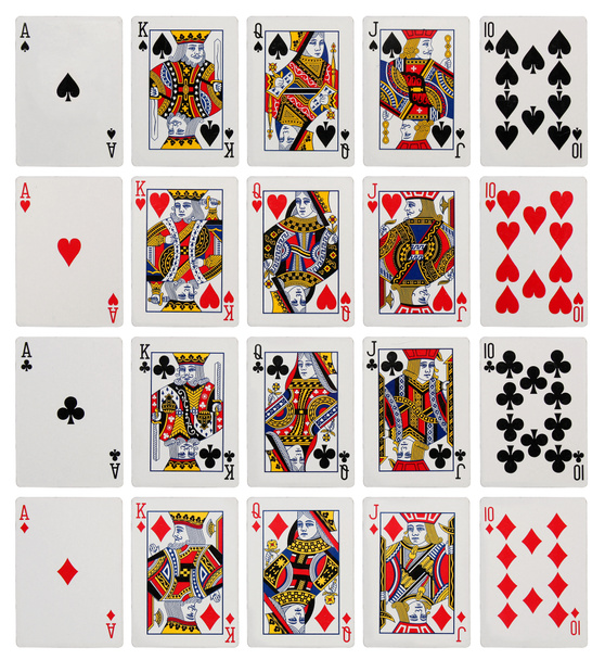 Escalera real, cartas de póquer
 - Foto, imagen