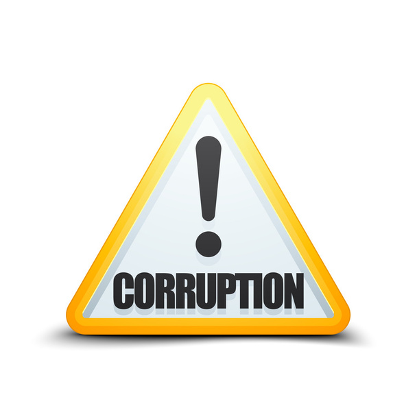 Señal de peligro de corrupción
 - Vector, Imagen