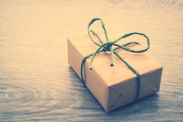Brown gift box - Фото, изображение