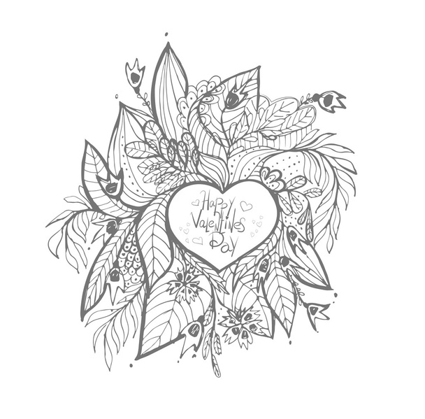 vector . sketchy love and hearts doodles - Vecteur, image