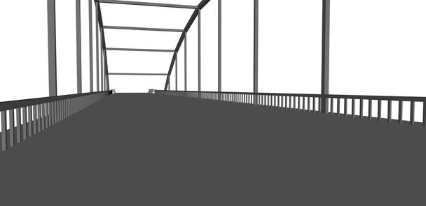 Puente vectorial industrial sobre fondo blanco
 - Vector, Imagen