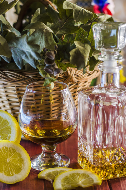 cognac and lemon - Photo, Image