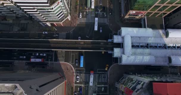 4 k Αεροφωτογραφία της οικονομικής περιοχής στην πόλη της Ταϊπέι, Ταϊβάν - Πλάνα, βίντεο