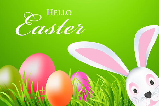 Hello Easter, greeting card - Vetor, Imagem