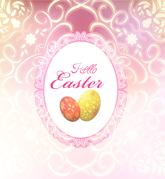Hello easter card - Vector, Image