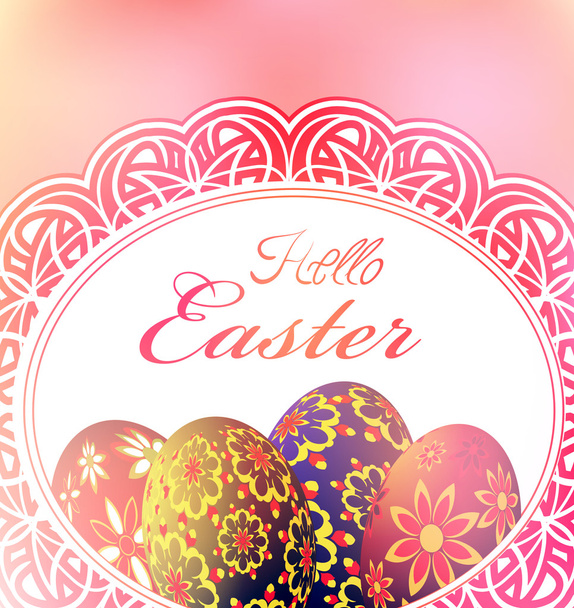 Hello easter card - ベクター画像
