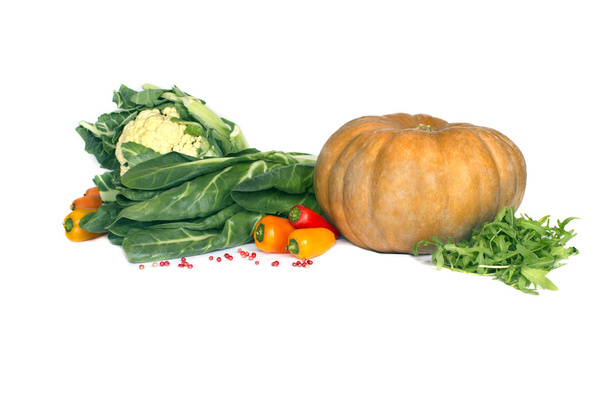 Fresh vegetable on white - Photo, Image