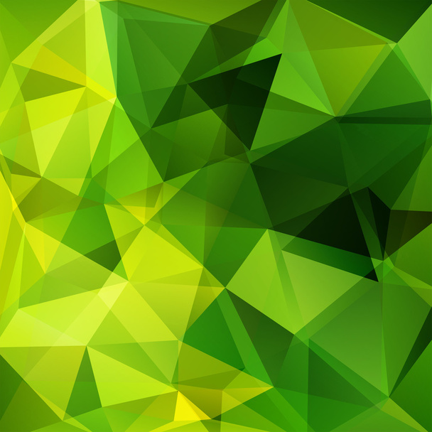 Abstract polygonal vector background. Colorful geometric vector illustration. Creative design template. Green, yellow colors. - Vector, Image