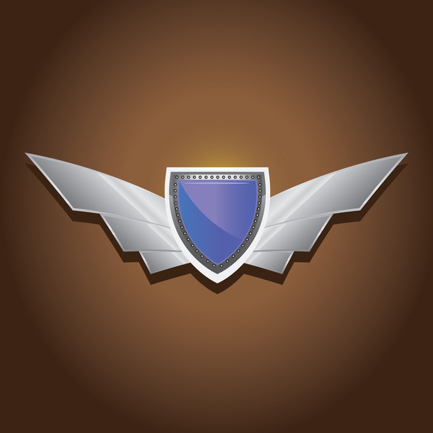 Vector metallic automotive, motorcycle badge - Vector, Image