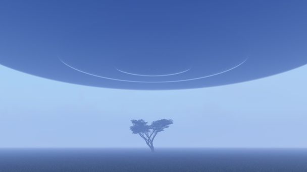 Ufo sobre a natureza
 - Foto, Imagem