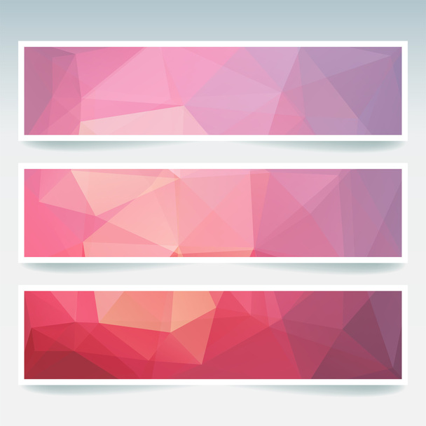Abstract geometric banners set - Vector, Image