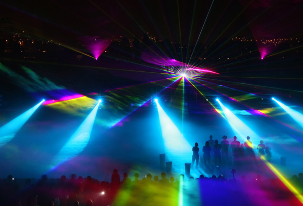 Late night Laser show - Photo, Image