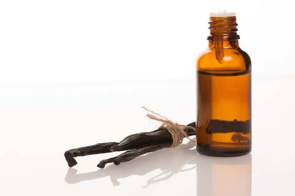 Vanilla pods, aromatherapy isolated on white background - Photo, Image