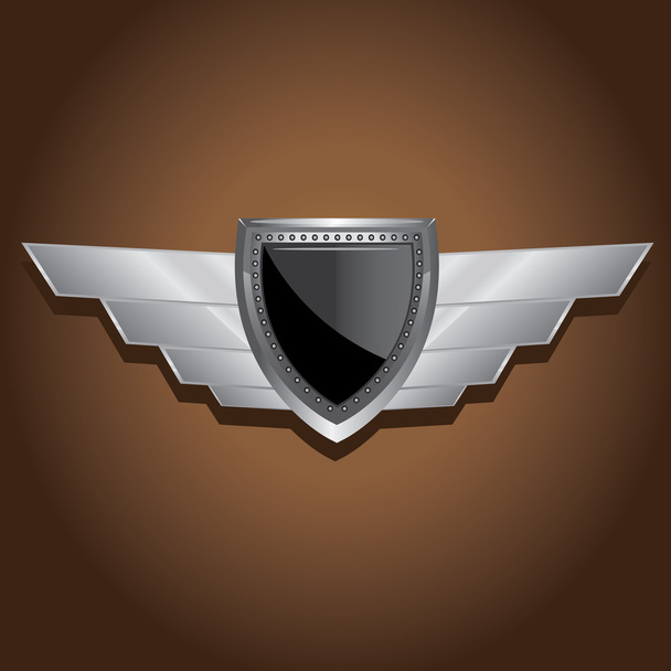 Vector metallic automotive, motorcycle badge - Vector, Image