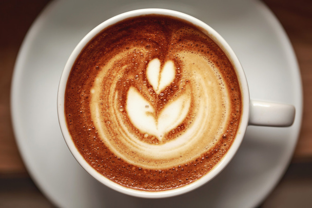 Cappuccino s krásnou pěnou - Fotografie, Obrázek