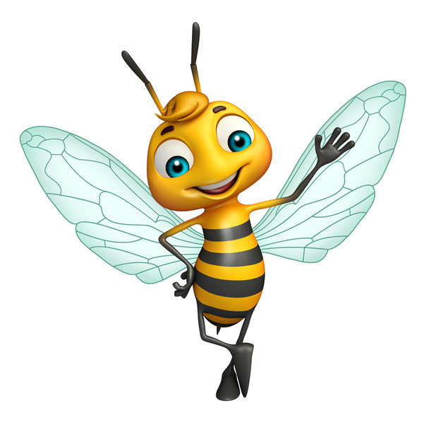 bonito abelha engraçado personagem dos desenhos animados
  - Foto, Imagem