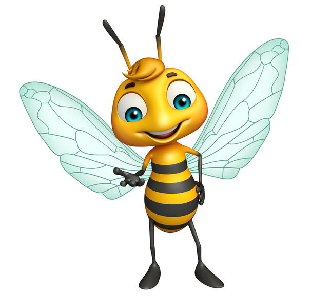 χαριτωμένο Bee αστείο καρτούν χαρακτήρα  - Φωτογραφία, εικόνα