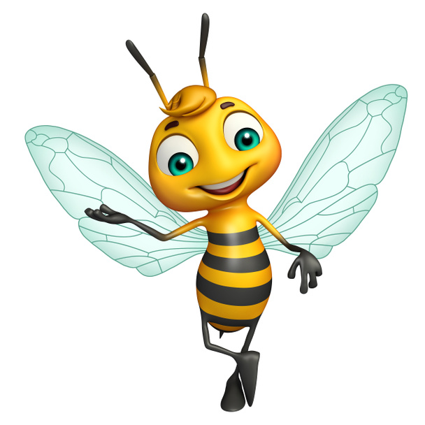 ładny Bee śmieszne kreskówka  - Zdjęcie, obraz