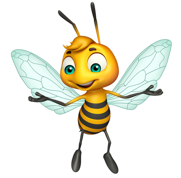 mignonne abeille drôle de personnage de dessin animé
  - Photo, image