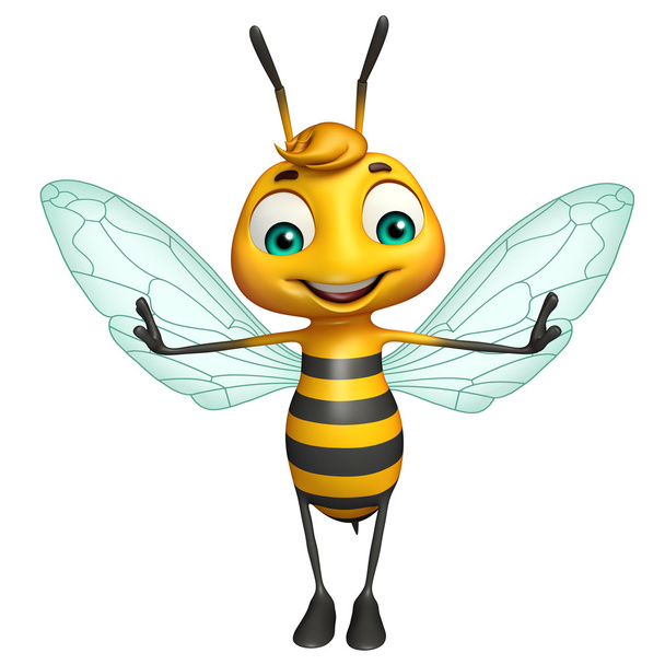 roztomilé včelí vtipné kreslené postavičky  - Fotografie, Obrázek