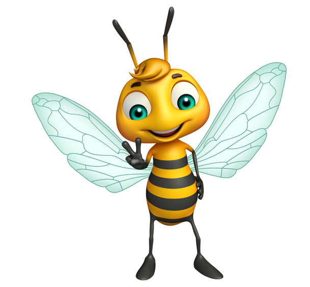 schattig Bee grappige cartoon karakter  - Foto, afbeelding