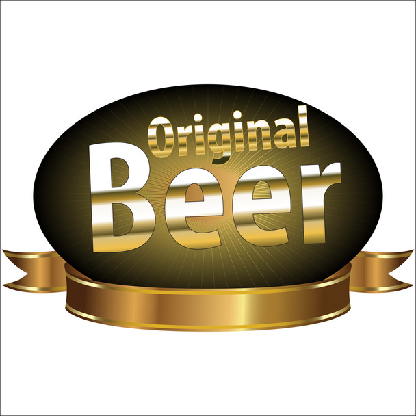 vector label for beer bottle - Vector, imagen