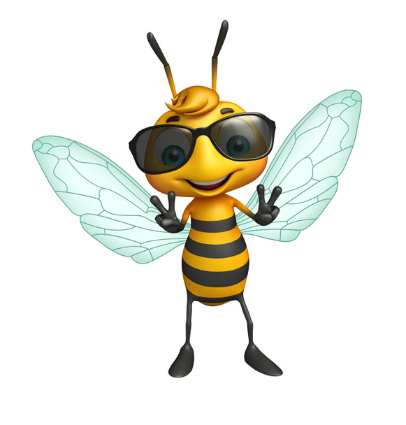 милий персонаж мультфільму Бджоли з сонцезахисним окуляром
 - Фото, зображення