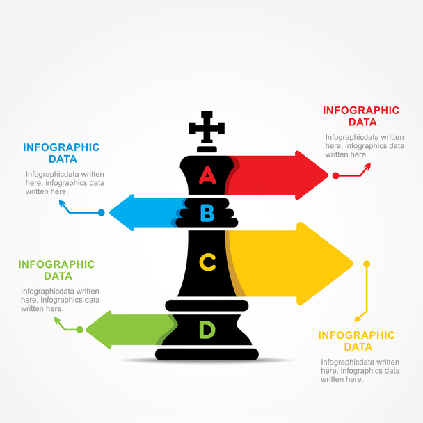 business info-graphic by chess king - Vektor, Bild