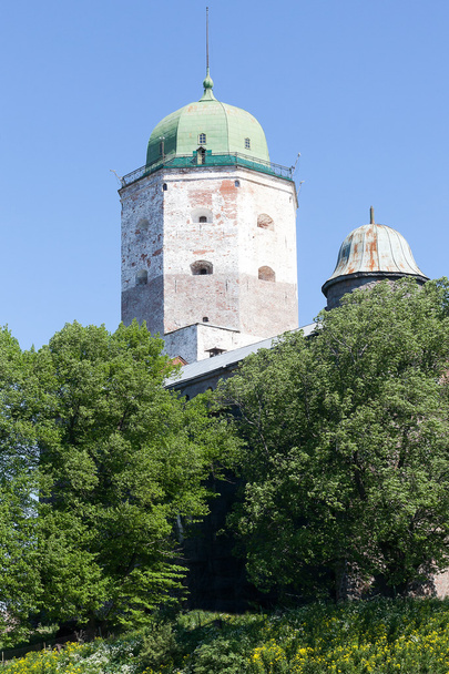View of a tower of the lock of the city of Vyborg in a sunny day - Φωτογραφία, εικόνα