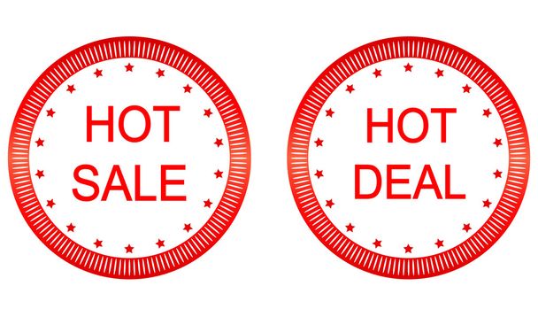Vector Hot sale, Hot Deal labels. - Vector, imagen