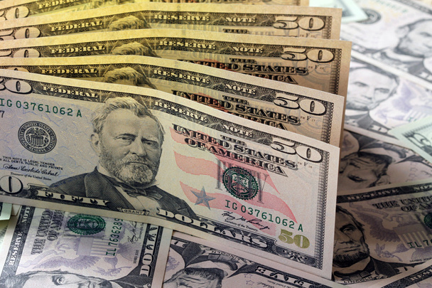 Bankbiljetten in Amerikaanse dollar - Foto, afbeelding