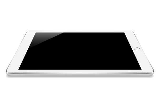 mock up ângulo perspectiva tablet branco isolado no projeto do vetor branco
 - Vetor, Imagem