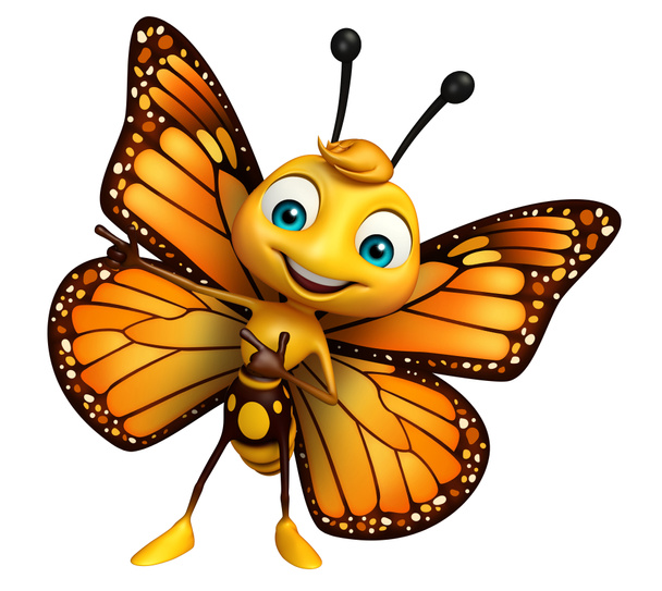 apuntando mariposa personaje de dibujos animados
   - Foto, imagen
